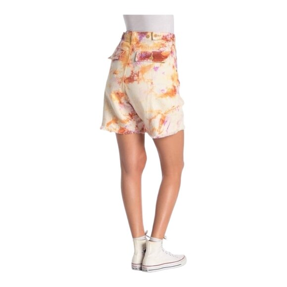 We The Free Size 2 She's a Legend Tie Dye Bermuda Denim Shorts - Picture 2 of 8